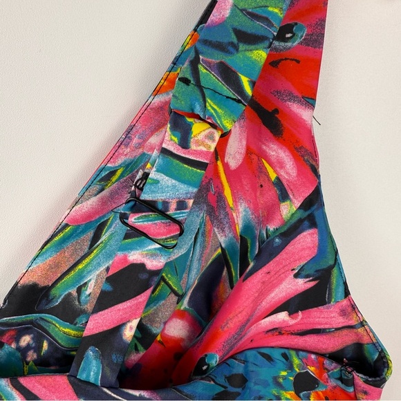 NWT Natori Josie Solstice Azalea Athletic Cami Crop Top Pink Blue Multi Size XL - Picture 10 of 12